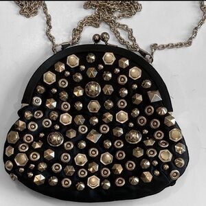 Simon Chang Studded Black Clutch